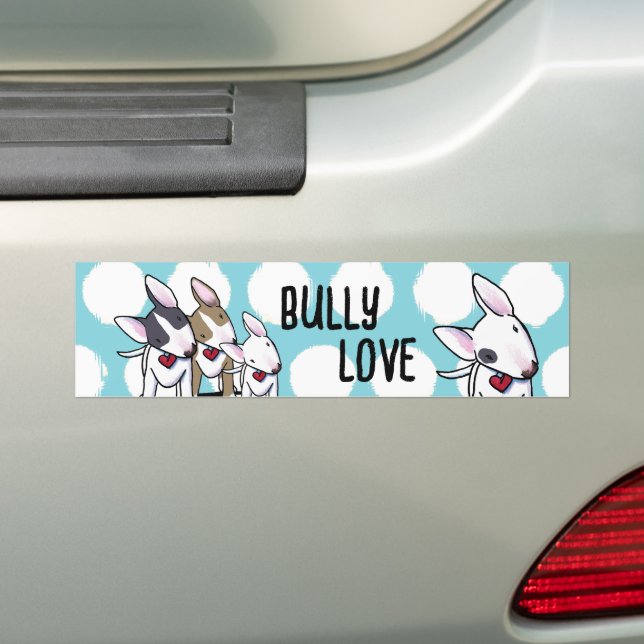 Sticker pare-chocs KiniArt Bull Terrier (En voiture)