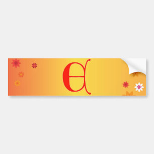 Sticker pare-chocs Lettre E