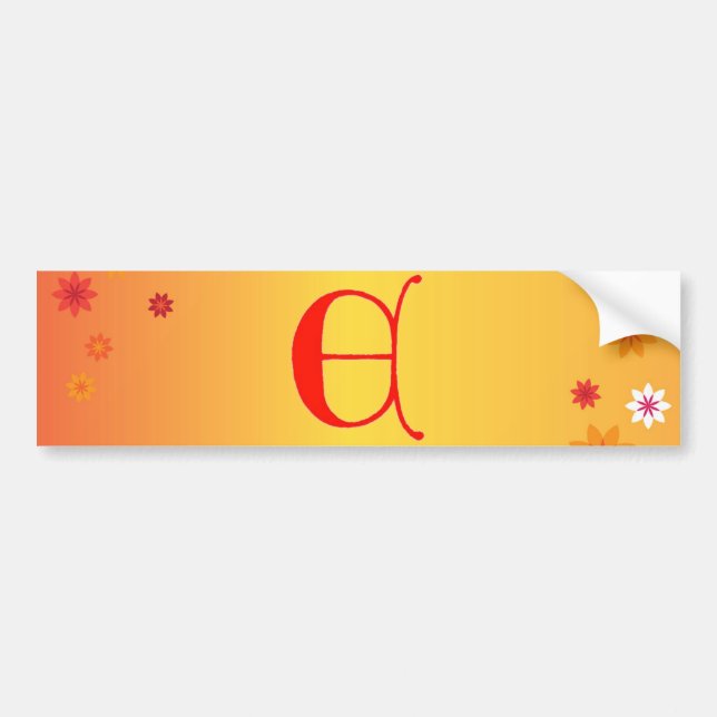Sticker pare-chocs Lettre E (Devant)