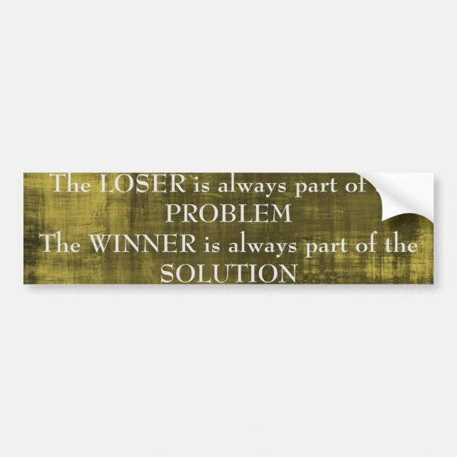 Sticker pare-chocs Loser contre Winner (Devant)