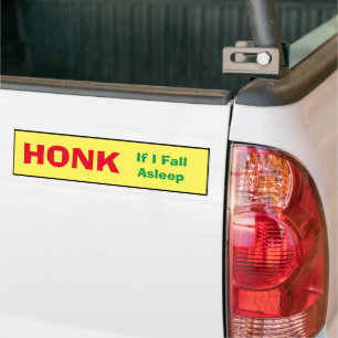 Sticker pare-chocs - Miel si je m'endors - FUNNY