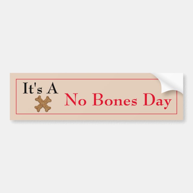 Sticker pare-chocs No Bones Day X (Devant)