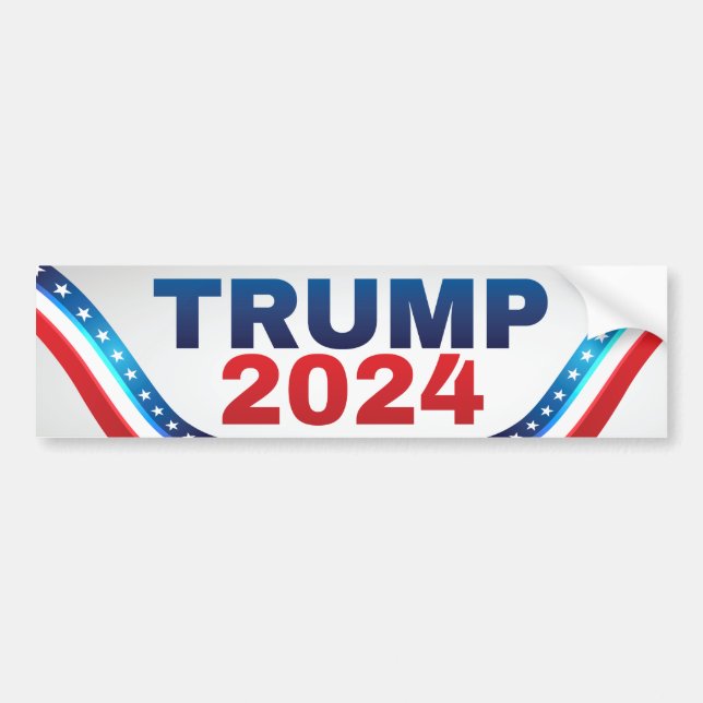 Sticker pare-chocs Patriotique Trump 2024 (Devant)