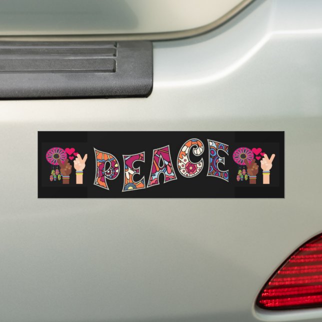 Sticker pare-chocs Peace (En voiture)
