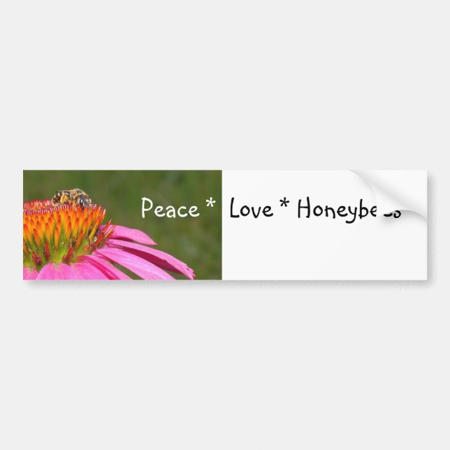 Sticker pare-chocs Peace Love (Devant)