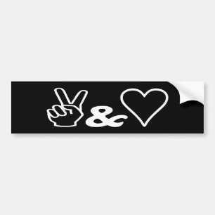 Sticker pare-chocs Peace & Love