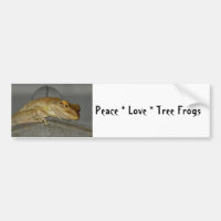 Sticker pare-chocs Peace Love Tree Frogs