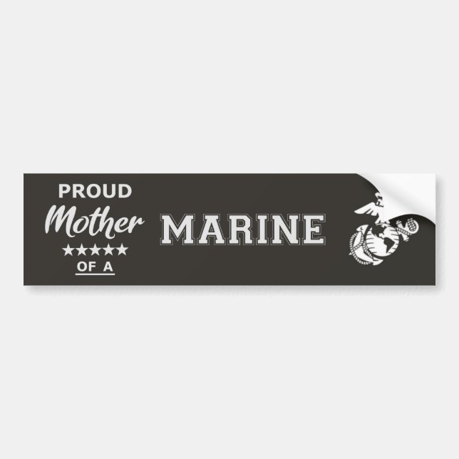 Sticker pare-chocs (Père fier d'une MARINE) (Devant)