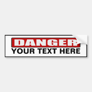 Sticker pare-chocs personnalisé avertisseur de dan