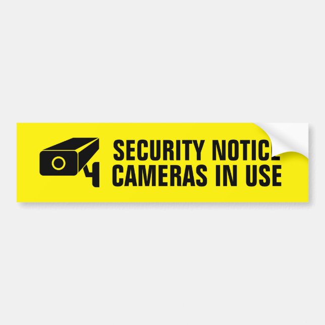 Sticker pare-chocs personnalisé, avis de sécurité  (Devant)