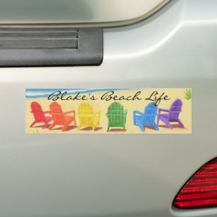 Sticker pare-chocs personnalisé Beach Life