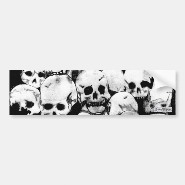 Sticker pare-chocs Pile-O-Skulls (conception 2) (Devant)