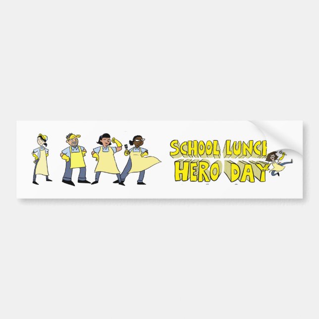 Sticker pare-chocs pour le déjeuner scolaire (Devant)