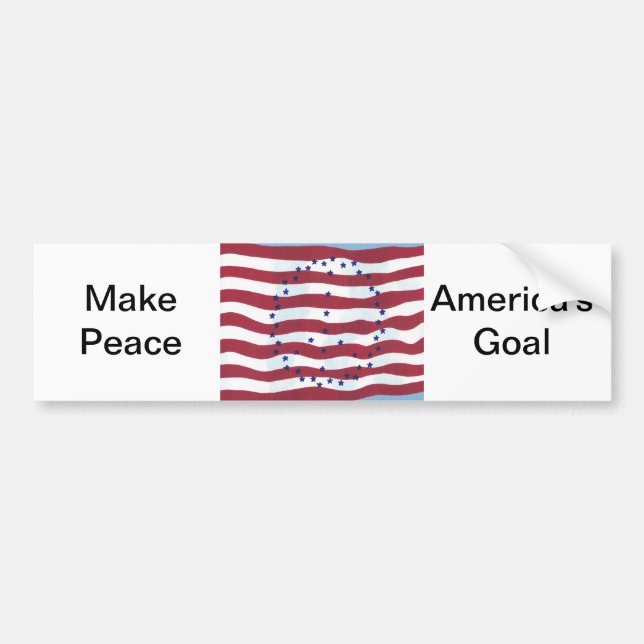 Sticker pare-chocs pour l'objectif de paix de l'Am (Devant)