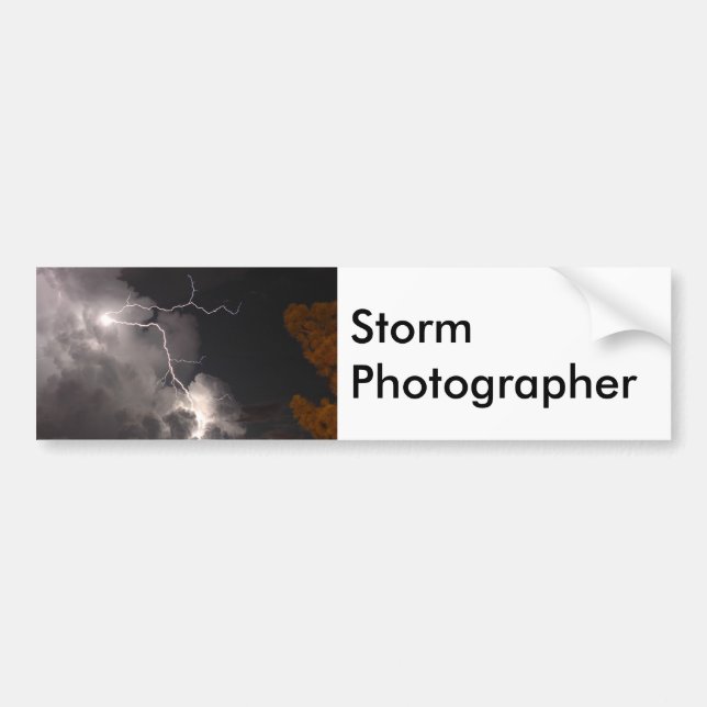 Sticker pare-chocs pour photographe de tempête (Devant)