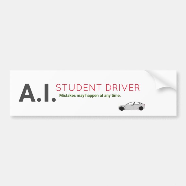 Sticker pare-chocs pour véhicule autonome (Devant)