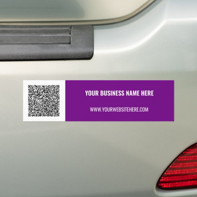 Sticker pare-chocs promotionnel QR Code Texte prof (En voiture)