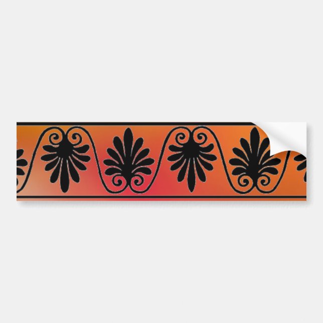 Sticker pare-chocs rouge et orange (Devant)