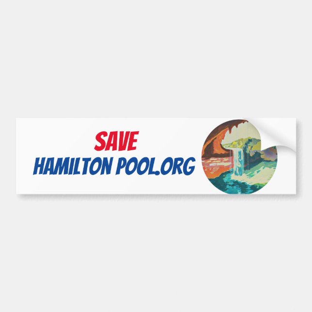 Sticker pare-chocs Save Hamilton Pool (Devant)