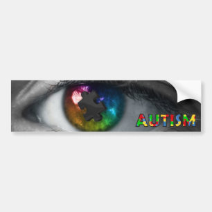Sticker pare-chocs sensibilisation sur l'autisme o