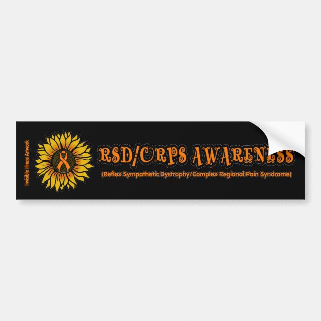 Sticker pare-chocs Sunflower/Awareness...RSD/CRPS (Devant)