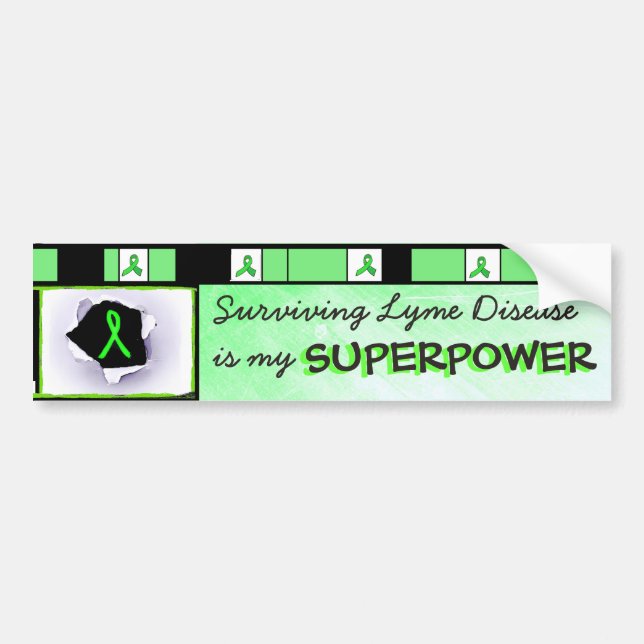 Sticker pare-chocs survivant de la maladie de Lyme (Devant)