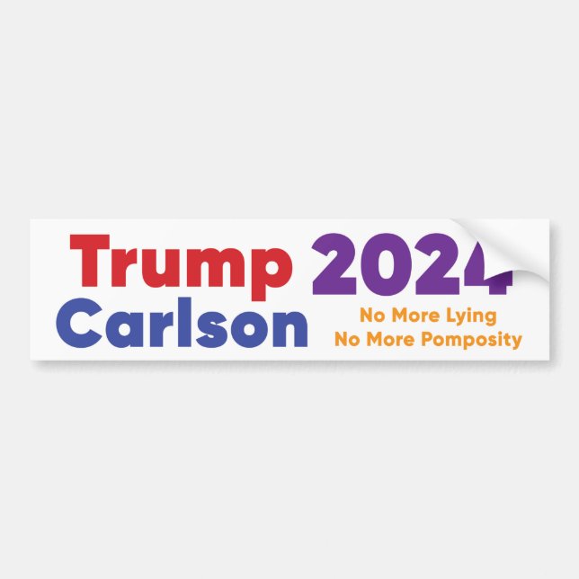 Sticker pare-chocs Trump 2024 avec Tucker Carlson (Devant)