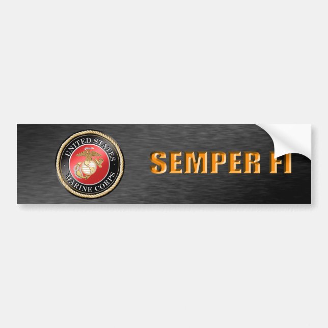 Sticker pare-chocs USMC Semper (Devant)