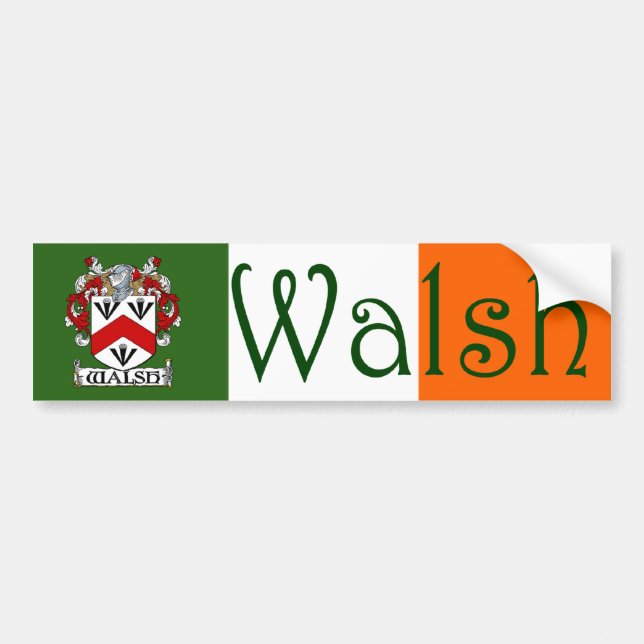 Sticker pare-chocs Walsh Coat d'armoiries (Devant)