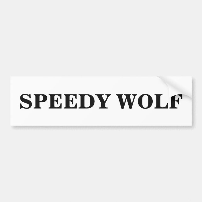 Sticker pare-chocs Wolf Speedy (Devant)