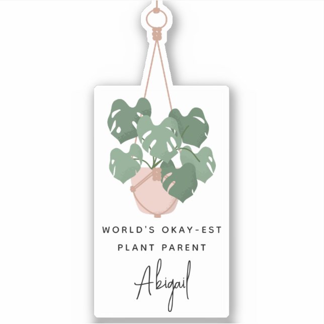 Sticker Parent Plante très bien personnalisé (Devant)