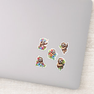 Sticker Paresseux Tropical