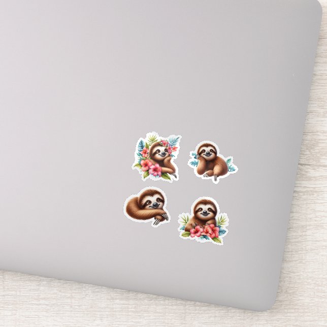 Sticker Paresseux Tropical (Détail)