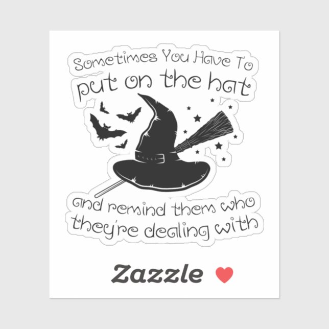 Sticker parfois il faut mettre sur le casquette et rappele (Feuille)