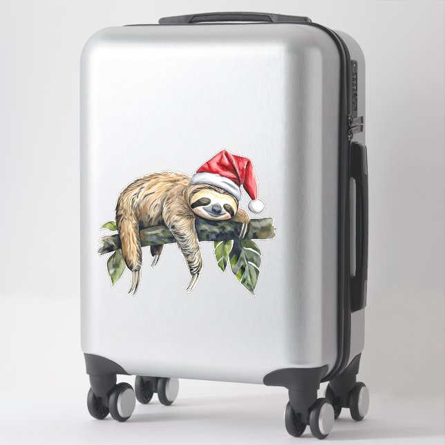Sticker Parfum détendu avec un casquette de Noël 1 (Sur valise)
