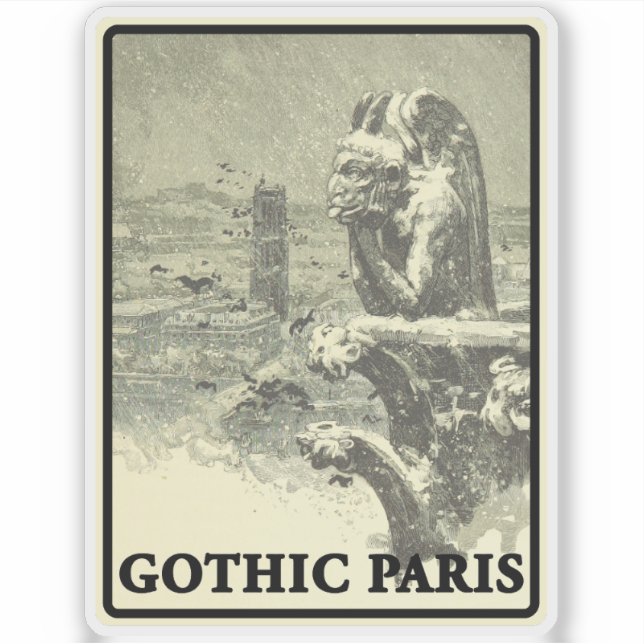 Sticker Paris gothique - v2 (Devant)