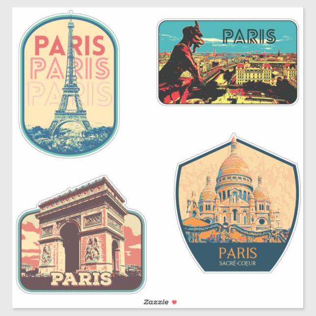Sticker Paris ville France est mon pack de ville Sticke (Feuille)