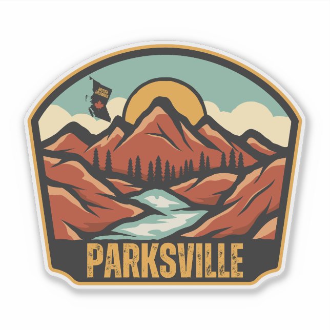 Sticker Parksville, Colombie-Britannique (Devant)
