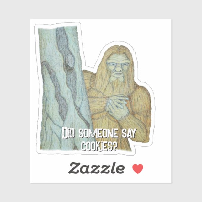 Sticker Parodie de mème Bigfoot (Feuille)