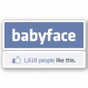 Sticker parodie de réseau social drôle babyface