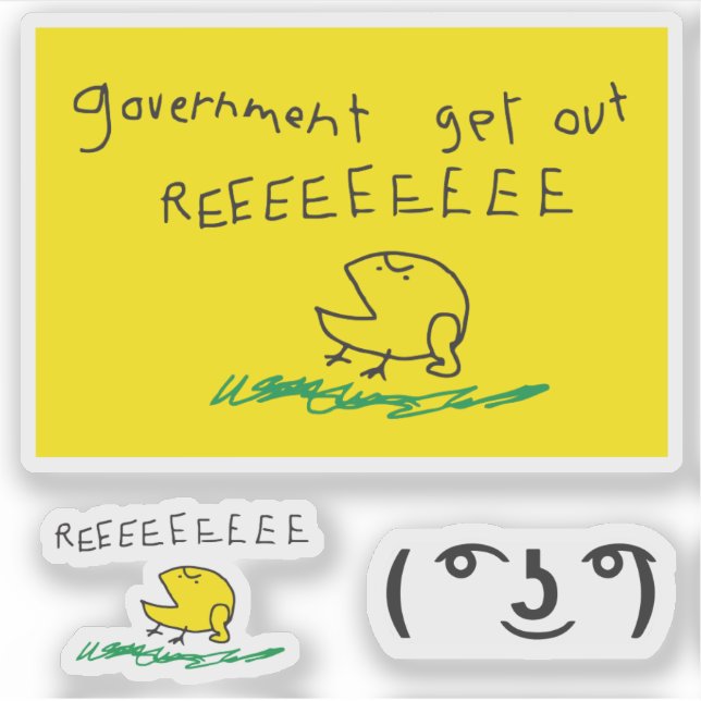 Sticker Parodie du drapeau de Gadsden avec Snekright mème  (Devant)