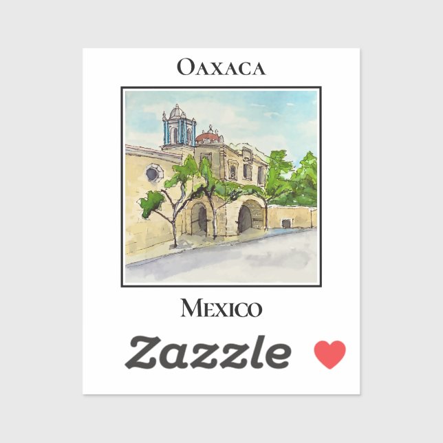 Sticker Parroquia historique des Sept Princes Oaxaca (Feuille)