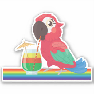Sticker Parrot Head Jimmy Buffett