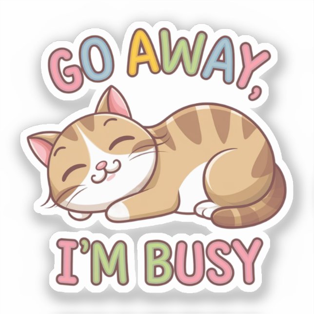 Sticker Pars, je suis occupé (Recto)