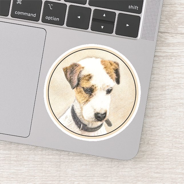 Sticker Parson Jack Russell Terrier Peinture - Chien Art (Détail)