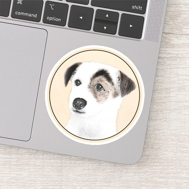 Sticker Parson Jack Russell Terrier Peinture - Chien Art (Détail)