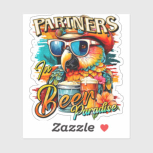 Sticker Partenaires dans Beer Paradise Parrot Tropical