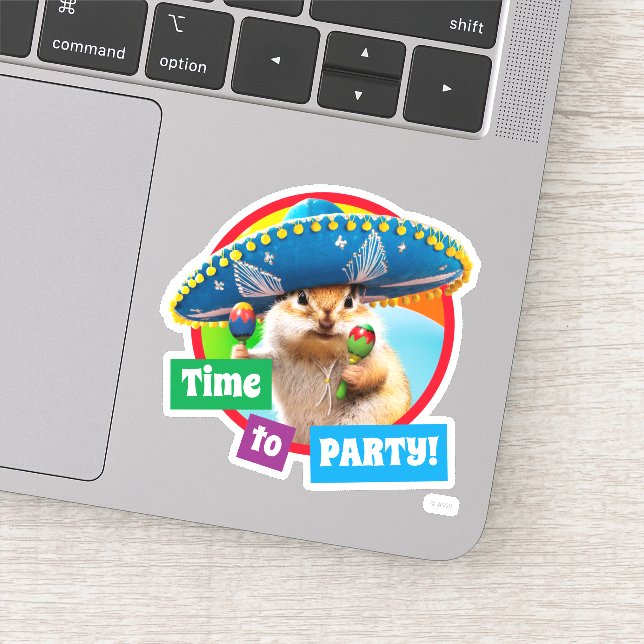 Sticker Parti Chipmunk En Sombrero (Détail)
