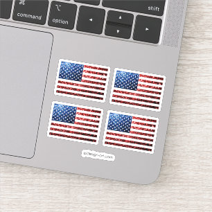 Sticker PARTIES SCINTILLANT américaines drapeau rouge bleu