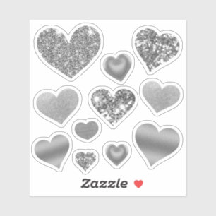 Sticker Parties scintillant cardiaque de la Saint-Valentin